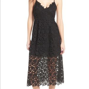 ASTR The Label Black Midi Dress